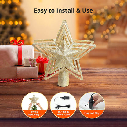 Northlit Star Projector Tree Topper