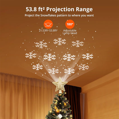 Northlit Star Projector Tree Topper